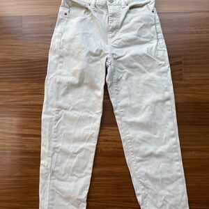 Uniqlo straight leg white jeans women